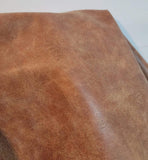 NAT Leathers Light Tan Blonde Crazy Horse Vintage Vegan Faux Leather Fabric Sheet Synthetic Pleather 0.9 mm 1/2 Yard 18 x 54 inc