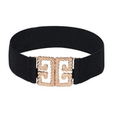 Redhorns Elastic Fabric Waist Belt For Women Dresses Square Design Stretchy Wide Ladies Belt For Saree Girls Jeans Free Size (