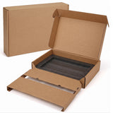CRUGLA 2 Pack Laptop Shipping Boxes with Cushioned Foam, Universal Sizes