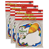 Dr. Seuss? Oh The Places Paper Cut Outs, 36 Per Pack, 3 Packs