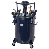 TCP Global 8 Gallon (30 Liter) Pressure Pot Paint Tank: Heavy Duty Solid Steel, Clamp on Lid with AirPowered Mixing Agitator,