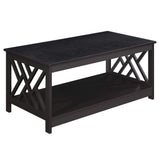 Convenience Concepts Titan Coffee Table with Shelf, Espresso