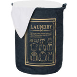 Styleys Folding Laundry Bag for Clothes 63 Litres with Laundry basket with Drawstring Closure (S11051 Jeans Blue)