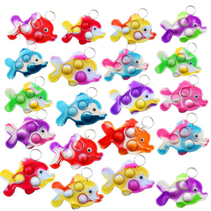 100 Packs Summer Present Unique Mini Fish Assorted Fidgets For Kids Ch ...
