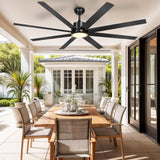 YITAHOME 72 Inch Ceiling Fans with Lights and Remote Control for Indoor, Reversible Quiet DC Motor, 8 Blades with 6 Speed, Moder