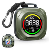 3-in-1 Carbon Monoxide Detectors - Rechargeable Co Monoxide Detector with Alarm, Temperature & Humidity Detection, Magnetic Back