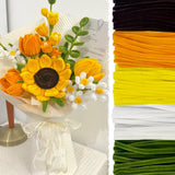 URSDIART Pipe Cleaners Craft, Sunflower Color Set, 5 Colors 500pcs Thick & Durable Chenille Stems Fuzzy Sticks Craft Supplies Pi