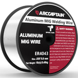 ARCCAPTAIN Silicon Aluminum Welding Wire ER4043 .035 Mig Welding Wire, 1 Pound Spool