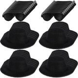 TOYANDONA Doll Glasses Mini Formal Hat Set 20pcs Miniature Doll Hats 20pcs Black Sunglasses s Costume Accessories for DIY Crafts