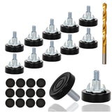Eunenete 12 PCS M8 Thread Furniture Feet Levelers,Furniture Leveling Feet,Furniture Legs,with T-Nuts