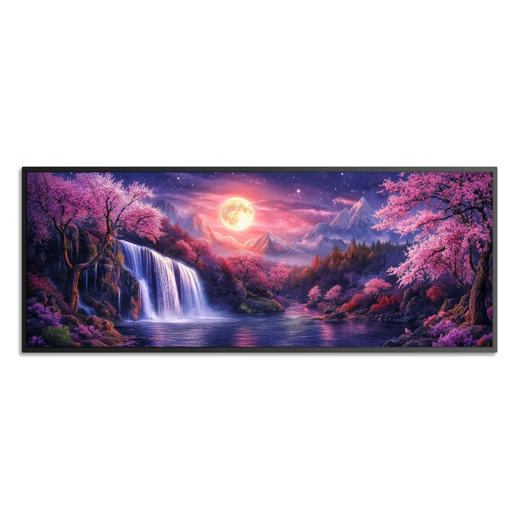 Wergund 5D DIY Large Diamond Art Kits for Adults Waterfall, Large Size Diamond Art Moon, Full Drill Crystal Rhinestone Embroider