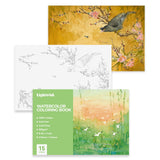 Lightwish Watercolor Coloring Book for Adults & Beginners,100% Cotton 300gsm/140lb AcidFree Cold Press Paper, 8.3 x 5.6 Inches,
