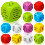 Hanaive 12 Pcs Learning Conversation Cubes Social Emotional Learning Activities Family Dice Game Speech Therapy for Kids Teacher