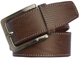Sunshopping MenS Brown Synthetic Leather Needle Pin Point Buckle Belt (FtossBr) (28)