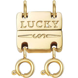 Qulltk Lucky Necklace Separator for Layering Strong Magnetic Clasps, 14K Gold and Silver Multiple Necklace Clasps for Layered Lo