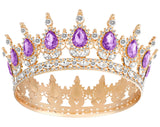 Papoopy Crown for Women, Queen Crown Tiara for Birthday Wedding Party Decorations Purple
