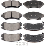 ECCPP D699-7574 D714-7387 Front & Rear Ceramic Disc Brake Pad Set Fit For Buick Century 2004-2005,For Buick LeSabre 2000-2005,Fo