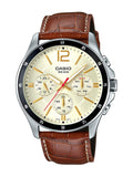 Casio Enticer Men Analog Beige Dial Men'S Watch - Mtp-1374L-9A2Vdf(A1046)