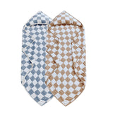 Brnabiou Ultra Soft Checkered Muslin Hooded Baby Towels for Newborn Boys and Girls 2 Pack 32x32 inch Cotton Muslin Baby Bath Tow