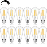 Vintage LED Edison Bulbs 60 Watt Equivalent Dimmable 7W ST58 LED Filament Light Bulbs Warm White 3000K Antique Style Lighting Hi