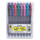 Pilot, G2 Premium Gel Roller Pens, Bold Point 1 mm, Pack of 8, Assorted Colors