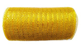 6 inch x 30 feet(10 Yards)-YYCRAFT Metallic Poly Mesh Ribbon(Bright Yellow)