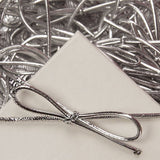 10 Inch Metallic Silver Stretch Loops (50 Pack)