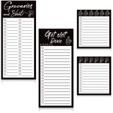 4 Pieces Magnetic Grocery List Pads Magnet to Do List Notepads Magnetic Refrigerator Memo Pad Funny Shopping Reminders Tear off 