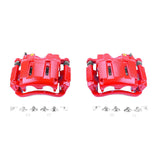 Power Stop Caliper Set For 2005-2012 Ford F-250 F-350 Super Duty [Application Specific] Front Pair of High-Temp Red Powder Coate