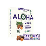 ALOHA Organic Plant Based Protein Bar MINIS |Caramel Chocolate Pecan | 20 Count, 24g Bars | Vegan, Low Sugar, Gluten Free, Low C