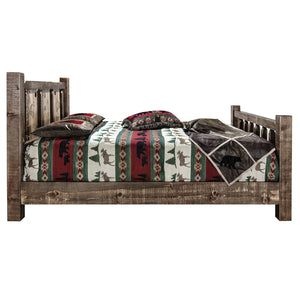 Montana Homestead California King Bed In Stained And Lacquered Mwhccakbsllzwolf