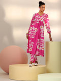Libas Women'S Silk Blend Co-Ords (49010_Pink Pink Xl