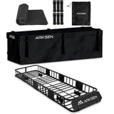 ARKSEN Skinny Roof Rack 84x23x6 Cargo Carrier with Waterproof Bag & Anti-Slip Mat, Heavy Duty Weather Resistant Top Mount Cargo 