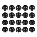 HARFINGTON 20pcs Beads 8mm Stainless Steel 5mm Hole Dia Bead for DIY Crafts, Black