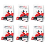 NIUBEE 6-Pack Acrylic Brochure Holder 8.5*11 inches , Clear Brochure Display Stand with Acrylic Business Card Holder, Plastic Fl