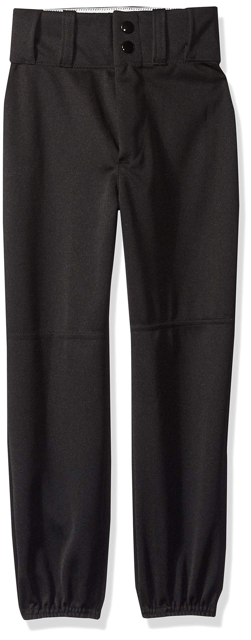 Alleson Athletic Youth Elastic Bottom Baseball Pant Black X-Small