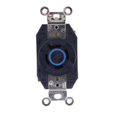 Leviton 2440 20Amp, 120/208Volt 3PY, Flush Mounting Locking Receptacle, Industrial Grade, NonGrounding, V0MAX, Black
