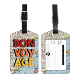 Nutcase Designer Luggage Travel Baggage Tags Set Of 2 With Name Card Inside Vintage Maps