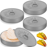 Nuogo 4 Pcs 7.2 Inch Tortilla Warmers Tortilla Holder Taco Storage Container Large Taco Warmer with Lid Pancake Warmer for Keepi