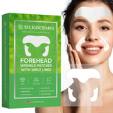 SILKDERMIS Smile Line and Forehead Wrinkle Patches: Smile Line Treatment with Aloe, Collagen, Vitamin E-Forehead Patches 12pcs, 