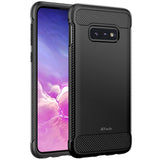 JETech Slim Fit Case for Samsung Galaxy S10e, Thin Phone Cover with Shock-Absorption and Carbon Fiber Design (Black)