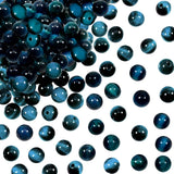 TOAOB 100pcs Natural 8mm Aquamarine Tiger Eye Gemstone Round Spacer Loose Stone Beads for Jewelry Making