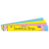 Trend Wipe-Off Sentence Strips 24 X 3 Blue; Pink; Yellow 30/Pack -Used