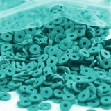 2000pcs Blue-Green Clay Beads for Bracelets Making, Flat Round Polymer Clay Beads 6mm Heishi Beads for Jewelry Making Earring Br