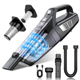CKIKH Handheld Vacuum Cordless, 15000PA Strong Suction Hand Held Car Vacuum Cleaner Portable with Multi-Nozzles & Washable Filte