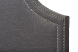 Baxton Studio Avignon Upholstered Queen Headboard In Dark Gray