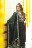Gosriki Women'S Rayon Viscose Printed Anarkali Kurta With Pant & Dupatta (Kanota Black-Vks01-Gs_S_Green_Small),Black,,B0DSJLHV94