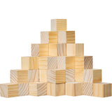 Ninekong 50 Pack Unfinished Wood Blocks 1.5 Inch - Solid Pine Wooden Cubes for Crafts, Sanded Smooth Natural Wood Squares for Pa