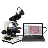 OMAX 40X-2000X Binocular Compound LED Microscope with Phase Contrast Kit w 10MP USB Camera