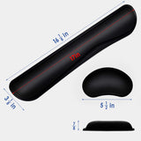 TONOS Keyboard Wrist Rest - 17 Wrist Rest for Computer Keyboard with Memory Foam, Ergonomic Design Wrist Rest Set for Easy Typ